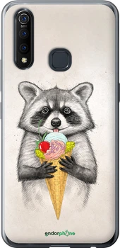 Чехол на Vivo Z5X Енотик с мороженым "4602u-1765-70447"