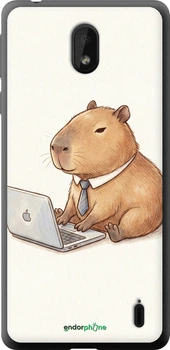 Чехол на Nokia 1 Plus Funny Capybara CEO Working "6777u-1677-70447"