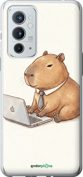 Чехол на OnePlus 9RT Funny Capybara CEO Working "6777u-2520-70447"