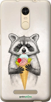 Чохол на Xiaomi Redmi Note 3 pro Енотик з морозивом "4602t-335-70447"