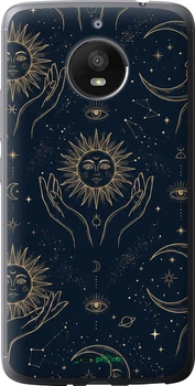 Чехол на Motorola Moto E4 Plus Celestial Harmony: Sun & Moon Gold Mystic Pattern "6778u-1000-70447"