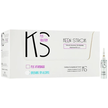 Лосьйон для сухого та пошкодженного волосся Keen Strok BRUSHING ALCOHOL FREE (без спирту) 24ампули по15 мл