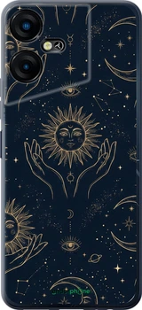 Чохол на Tecno POVA NEO 3 Celestial Harmony: Sun & Moon Gold Mystic Pattern "6778u-3140-70447"