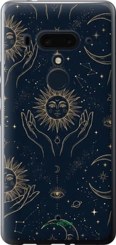 Чехол на HTC U12 Plus Celestial Harmony: Sun & Moon Gold Mystic Pattern "6778u-1712-70447"