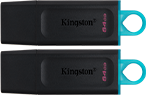 Накопичувач USB Flash drive 64GB Kingston DataTraveler Exodia (Black + Teal) (USB3.2 Gen 1) (2 Pack)