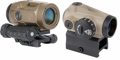 Комплект коллиматор SIG SAUER Romeo-MSR Gen II + JULIET3 Magnifier Combo Kit FDE Койот