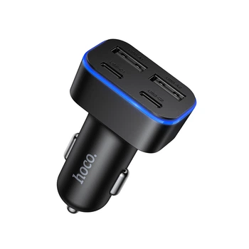 Автомобильное зарядное устройство Hoco Z63 2USB/2Type-C black