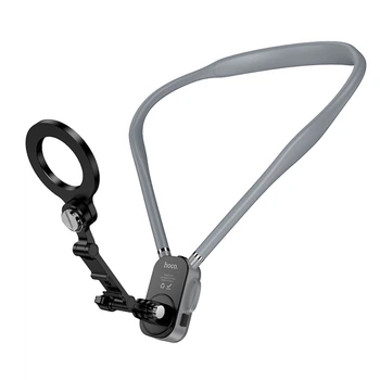 Держатель для телефона на шею Hoco K31 магнитный black gray