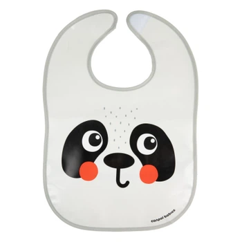Нагрудничок Canpol babies Hello Little - панда, пластмасовий з кишенькою (9/232_whi)
