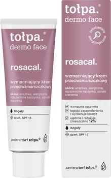 Денний крем для обличчя Tolpa Dermo Face Rosacal Strengthening Cream SPF 15 Зміцнювальний Проти зморшок 40 мл (5900107006361)