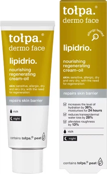 Ночной крем-масло для лица Tolpa Dermo Face Lipidrio Nourishing Regenerating Night Cream-Oil Питательный и регенерирующий 40 мл (5907608616990)