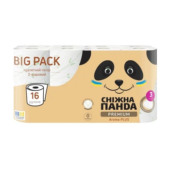 Папір туалетний Сніжна Панда Premium Aroma Plus 16 шт
