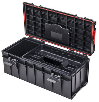 Ящик для инструментов со съемным лотком 22 л Qbrick System PRO 600 Basic 545х270х246мм, модульный, пластиковый, черный