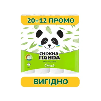 Папір туалетний Сніжна Панда Classic 32 шт