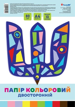 Папір кольоровий двосторонній ТехноЮг А4 10 листів 10 кол (А4 10/10)