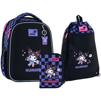 Шкільний набір Kite Education Kuromi (рюкзак, пенал, сумка) SET_HK26-555S-3