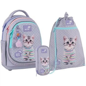 Шкільний набір Kite Education Studio Pets (рюкзак, пенал, сумка) SET_SP26-724S