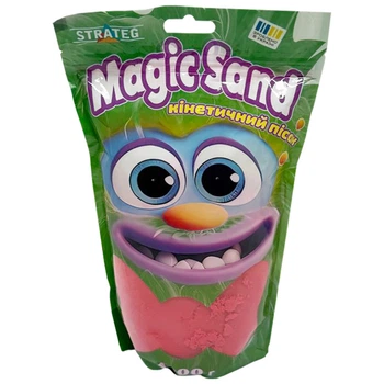 Креативна творчість "Кінетичний пісок Magic sand" Strateg 39404-6 червоний 1 кг