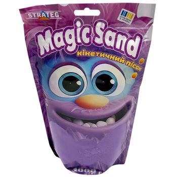 Креативна творчість "Кінетичний пісок Magic sand" Strateg 39404-4 фіолетовий 1 кг