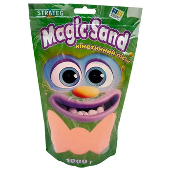 Креативна творчість "Кінетичний пісок Magic sand" Strateg 39404-7 помаранчевий 1 кг