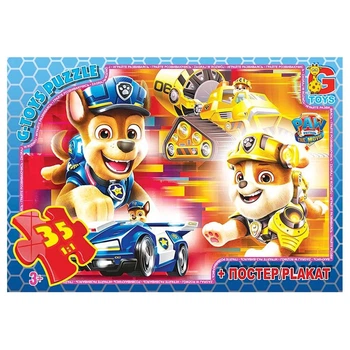 Пазли "Щенячий патруль" + постер, 35 ел. Gtoys (207748)