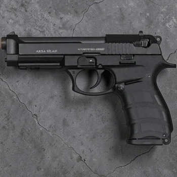 Пистолет сигнальный Aksa Arms Beretta 92 (AK18) cal.9 PAK Black