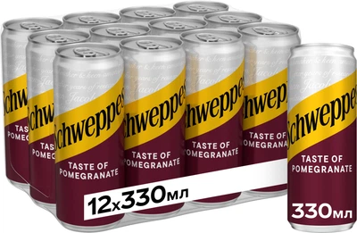 Упаковка безалкогольного напитка Schweppes Pomegranate 330 мл х 12 шт (5449000268365)