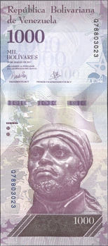 Банкнота Венесуела 1000 болівар 2017 р. UNC