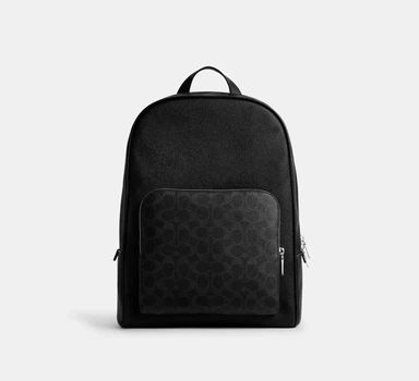 Мужской рюкзак COACH Wade Backpack In Signature Canvas Black Signature CCB92 (130721)