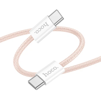 Кабель USB Hoco X104 Source 60W Type-C to Type-C Рожевий