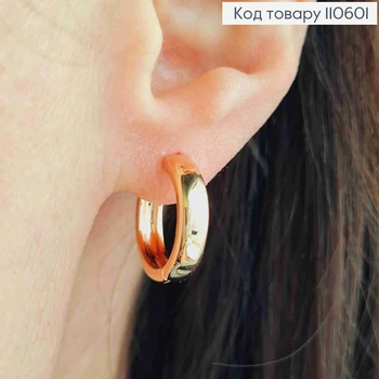Серьги Кольца, ширина 0,4см, диаметр 1,6см, Xuping 18К