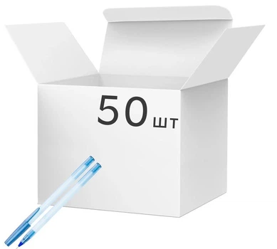 Набор шариковых ручек 50 шт Economix ONE 0,7 мм масляная синяя E10251