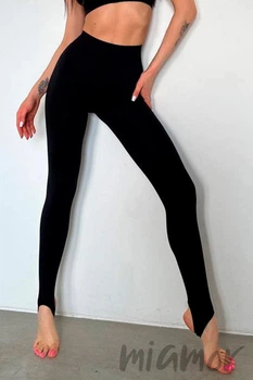 Легинсы бесшовные со штрипками InSecret Leggings Straps 02 Black S/M Черные