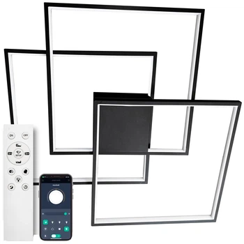 Люстра светодиодная потолочная Luminaria Callista 100W 3S 550x75 Black 220V IP20 с пультом (6951712315767)