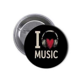 Значок I Love Music | Я Люблю Музыку #04