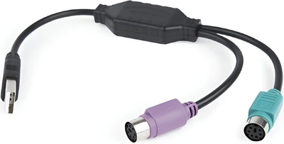 Перехідник Cablexpert USB - 2xPS/2 0.3 м Black (UAPS12-BK)