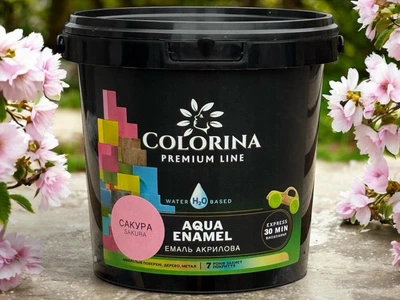 Краска акриловая без запаха Colorina AQUA ENAMEL 0,9 л сакура