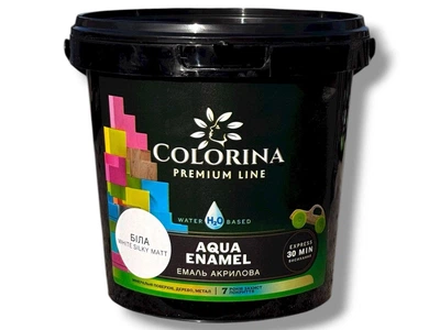 Краска акриловая без запаха Colorina AQUA ENAMEL 0,9 л белая