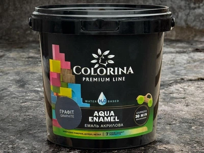 Краска акриловая без запаха Colorina AQUA ENAMEL 2 л графит
