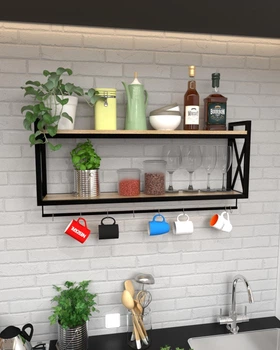 Полка настенная в стиле лофт EcoLoft WallNest DSP-1427-1 Дуб Аппалачи