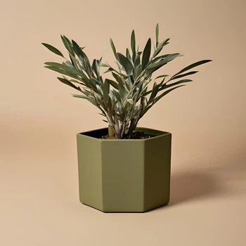 Вазон HexPlanter — стильное шестигранное кашпо из экополимера, современный декор для дома и офиса. идеальный подарок XS (9х10х8 см)