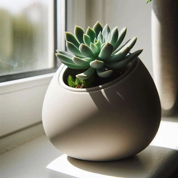 Вазон Tilt Pot — нахилене дизайнерське кашпо з м’якими лініями | стиль modern & minimal для сукулентів та кактусів — декор