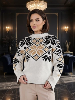 Зимовий світлий светр оверсайз Guash L/XL кольоровий 43389140