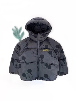 Зимова куртка (єврозима) ZARA 110 см чорно-сірий артикул Л1210
