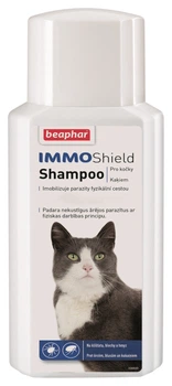 От блох и клещей Beaphar IMMO Shield Shampoo for Cats Шампунь от блох, клещей и комаров для котов 200 мл (14178)