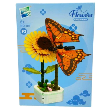 Конструктор Бонсай Махаон 3D Blocks Flower Insect series 103F-3, 219 деталей