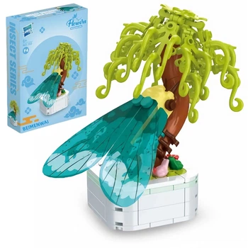 Конструктор Бонсай Цикада 3D Blocks Flower Insect series 103F-4, 186 деталей