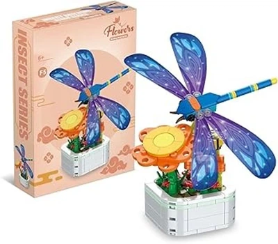 Конструктор Бонсай Стрекоза 3D Blocks Flower Insect series 103F-5, 214 деталей
