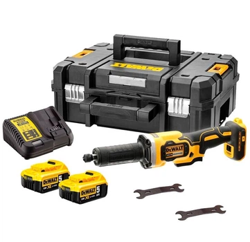 Аккумуляторная прямошлифовальная машина DeWALT DCG426P2, 2 акб 18V 5.0Ah, з/у, чемодан (DCG426P2)