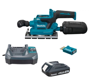 Акумуляторна вібраційна шліфмашина Makita DBO381BASIC, 1 акб BLB182 18V 2.0Ah, з/п DCB18WA (DBO381BASIC)